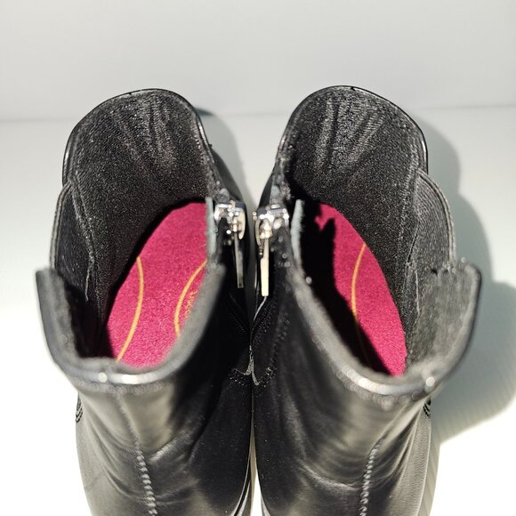 Munro Leighton Ankle Bootie Womens 7.5 NARROW Black Leather Chelsea Comfort - Picture 10 of 14